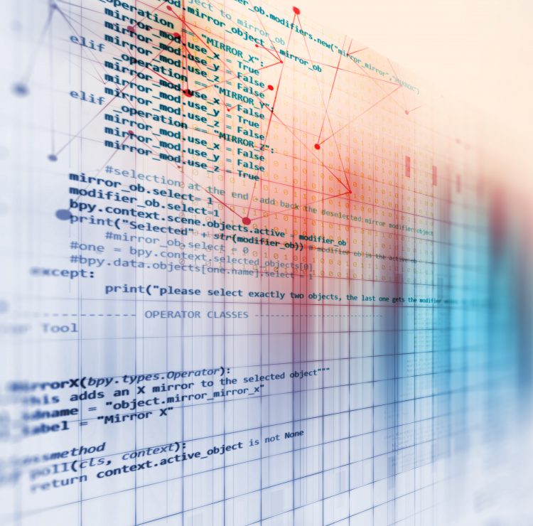 Programming code abstract technology background of software developer and  Computer script